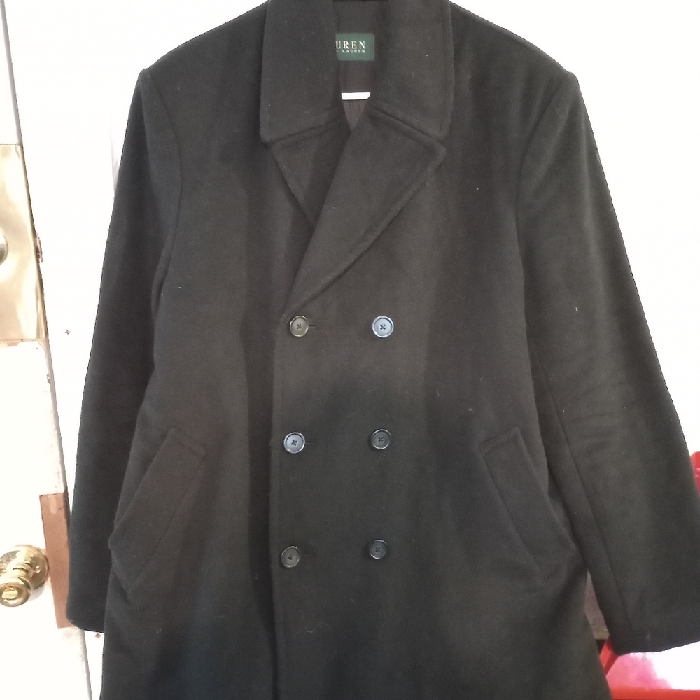 Black polo Ralph Lauren pea coat